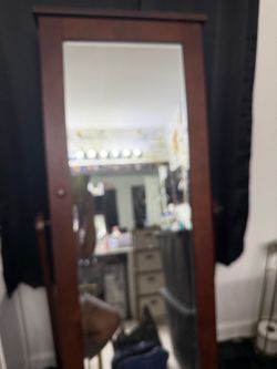 Tall jewelry box with mirror please read description