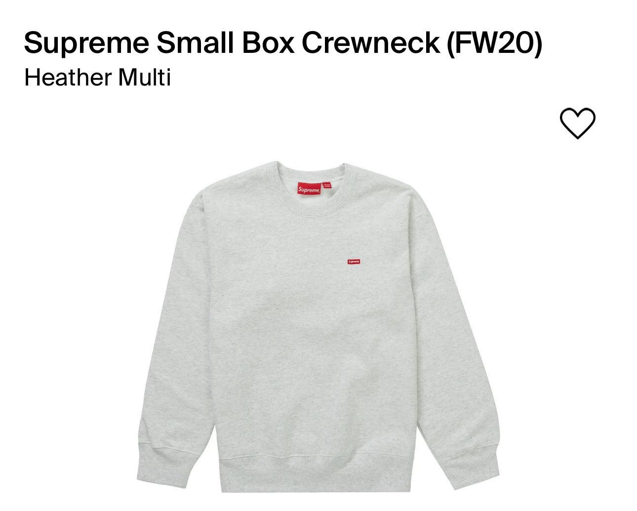 Supreme Small Box Crewneck Heather Multi - NEVER USED for Sale in