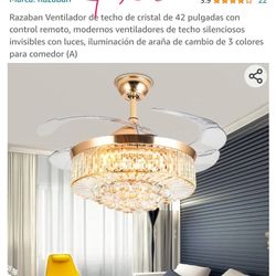 Ventilador De Techo De Cristal =$150