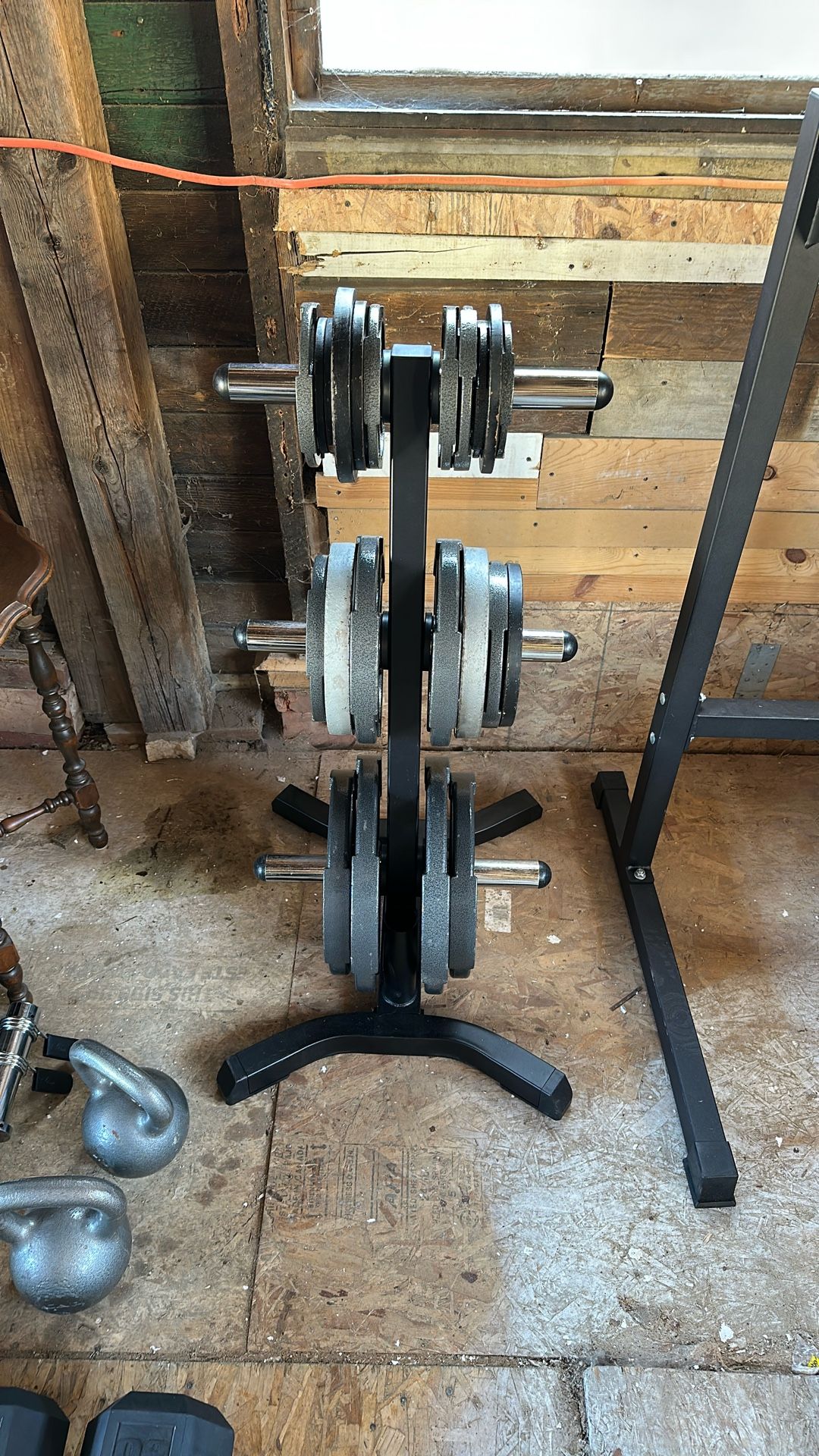 Two Barbells + EZ Curl Bar + Plates (2.5 to 45 lbs / 315 lbs Total)