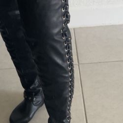 Flat Thigh High Boots 