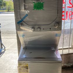 New GE Stack Electric Washer Dryer 