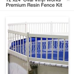 Vinyl Works Premium Resin Fence Kit Section For Above Ground Pool - Two Sections