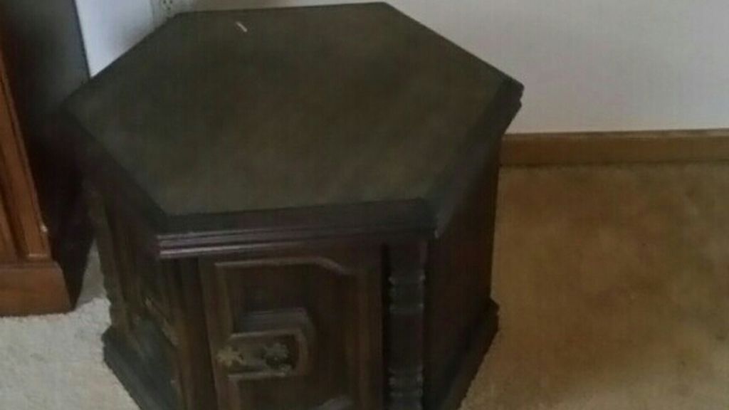 1970s Vintage Hexagon End Table