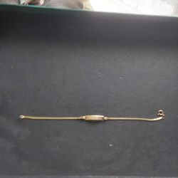 14k I Love You Engraved Bracelet