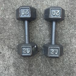 Dumbbells 20 LBS, The Pair For $30