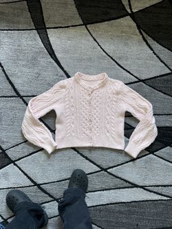 cream cardigan