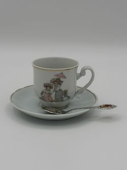 Vintage Beatrix Potter Inspired Mini Cup And Saucer