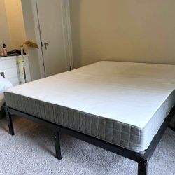 Queen Ikea Morgedal Mattress with Bed Frame Base