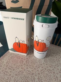 Starbucks snoopy steel tumbler cup authentic