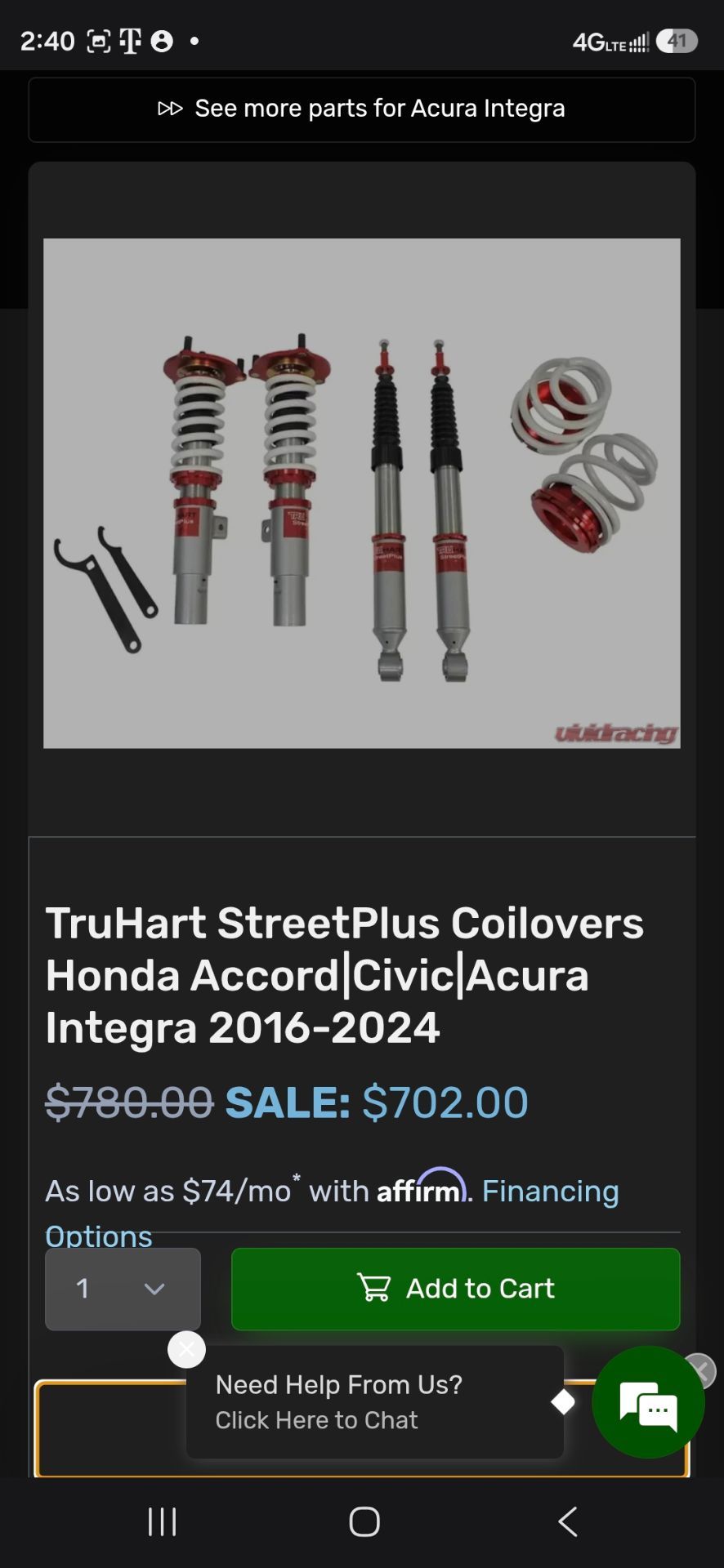 TRUHART COILOVER