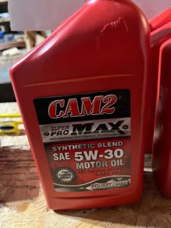 7 quarts of CAM2 Super Pro Max Synthetic Blend  Motor Oil