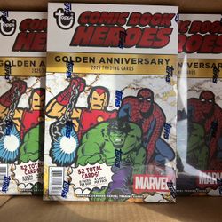 2025 Topps Marvel Comic Book Heroes 1975 Golden Anniversary Hobby Box x5