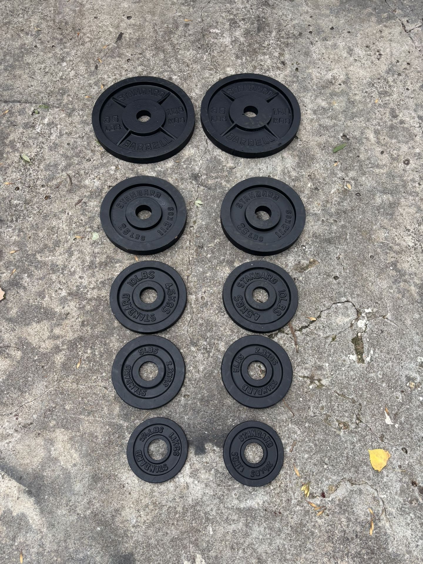Standard Olympic Weight Plate Set