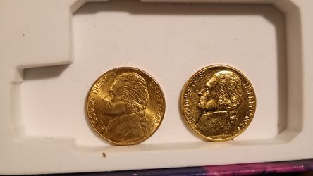Two Gold Nickels