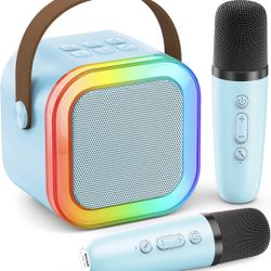 Mini Karaoke Machine for Kids Adults, Portable Bluetooth Speaker with 2 Wireless Karaoke Mics Player,2026 TOP Birthday Gifts Toys