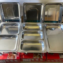 COMBO Chafing Dishes - 3 Pack 10 Quart Buffet Chafing Dishes