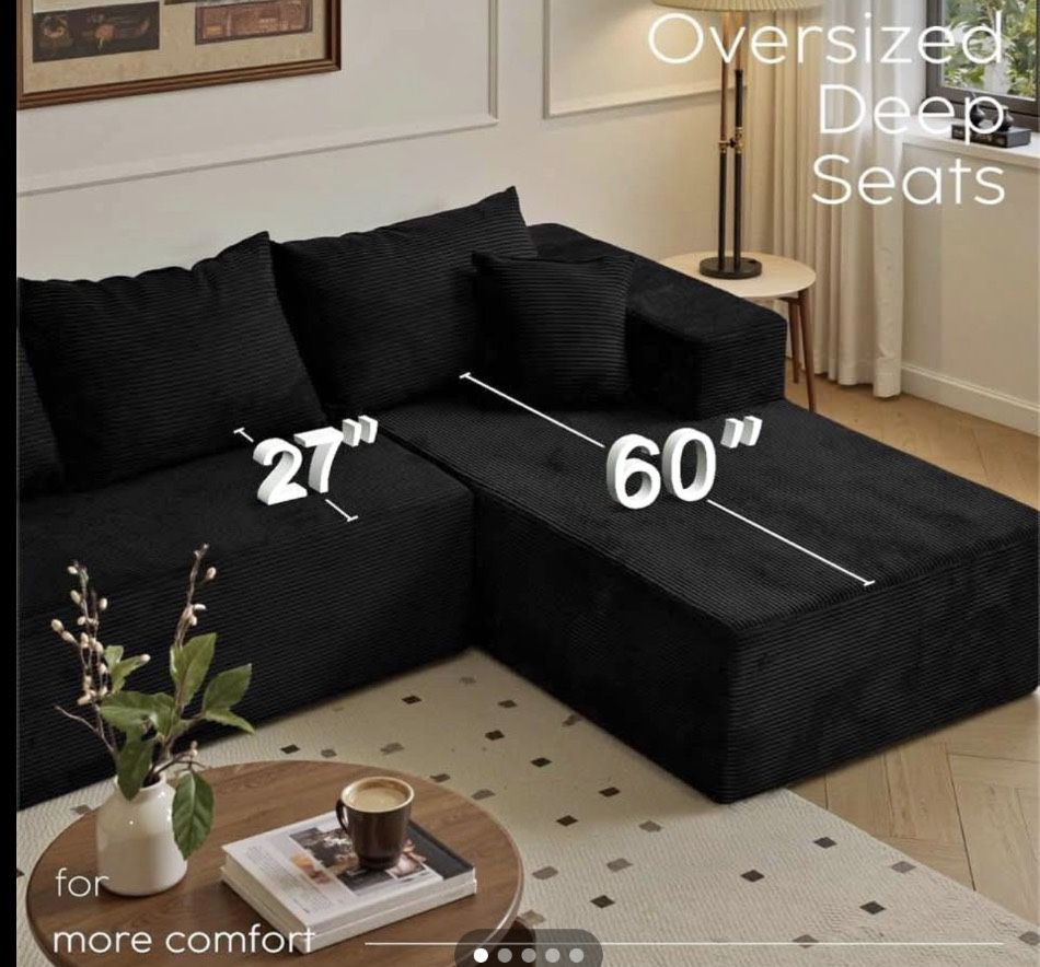 Black Frome Couch Set