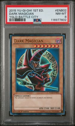 YU-GI-OH! - PSA 8 Dark Magician (YGLD-ENB02) - YGLD-Battle City - 1st Edition - Ultra Rare