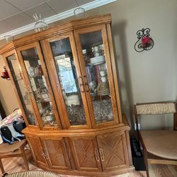2 Pcs China Cabinet Hutch