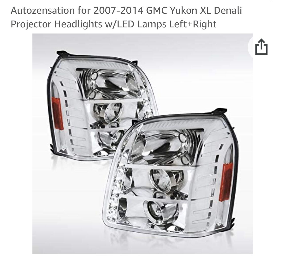GMC Yukon XL Denali Projector Headlights Fits 07-2014 