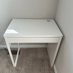 White IKEA Desk 28-3/4" 