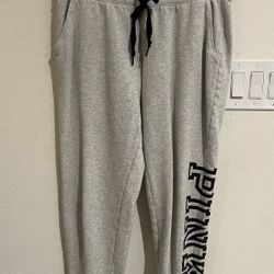 PINK Victoria’s Secret Joggers Size M Gray 