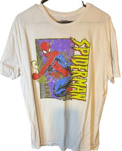Spider Man Spiderman Marvel Tee shirt Men Size XL White
