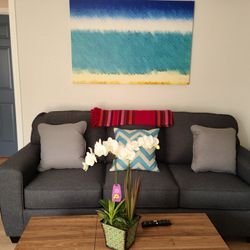 Queen / Full Sofa Bed - Blue / Gray