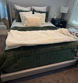 Queen bed and mattress set
