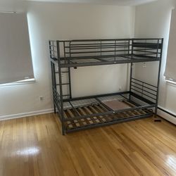 The bunkbed of all bunkbeds  with roll out trundle very sturdy and durable with ladder great condition will deliver straight to door 150 bucks