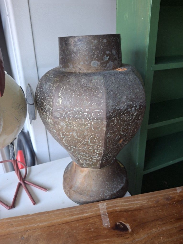 Cool Heavy Brass Vase