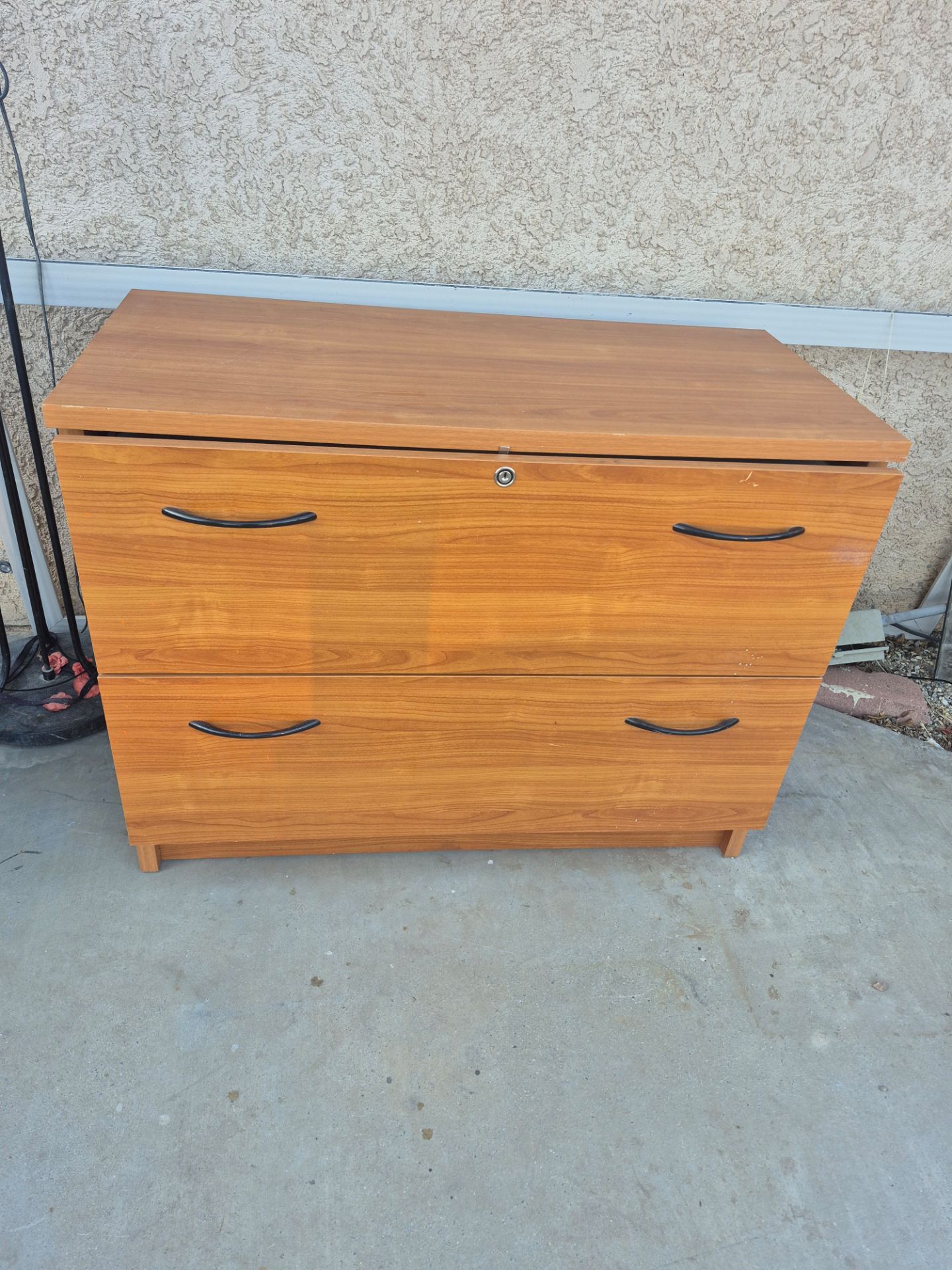 2-drawer wooden lateral filing cabinet