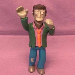 The Simpsons zombie Principal Skinner toy figure Burger King Treehouse of Horror 