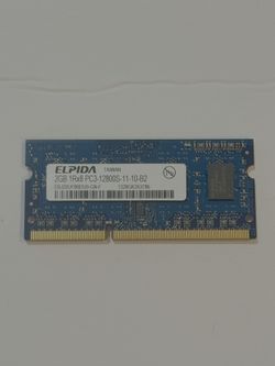 2GB DDR3 1Rx8 PC3-12800 Laptop Memory 