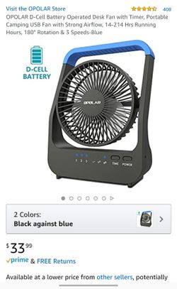 New desk fan battery operated