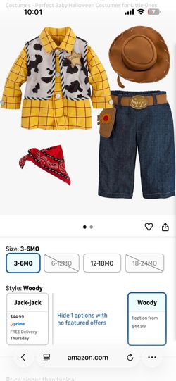 Woody costume .. 3-6 months