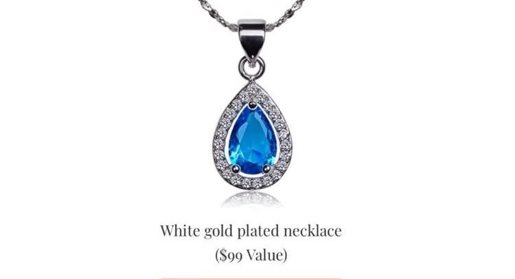 Austrian Blue Jeweled Necklace