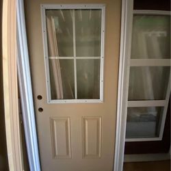 New Fiber glass door 36x80 38x82 with the frame