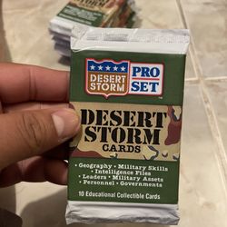 1991 Pro Set Dessert Storm Trading Cards Packs Lot of 16 Packs, Sealed