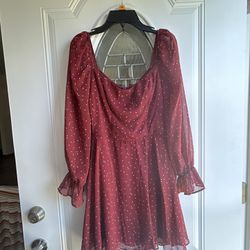 Beautiful burgundy, sheer dress size 3 in Junior