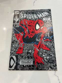 Spider-Man #1 Silver Edition comic Marvel 1990 Todd McFarlane Torment NM
