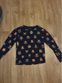 Polo Ralph Lauren All-Over Multi-Crest Waffle-Knit Long-Sleeve Shirt