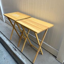 Wooden Folding TV Tray Tables