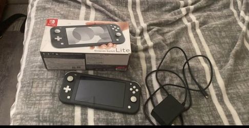 Nintendo Switch Lite Gray with Box and Charger