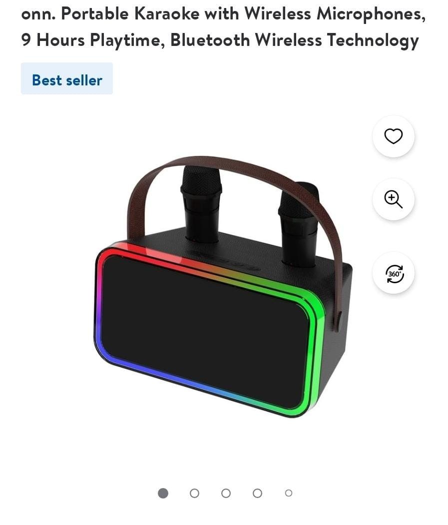 Portable Karaoke with Wireless Microphones, Bluetooth Wireless