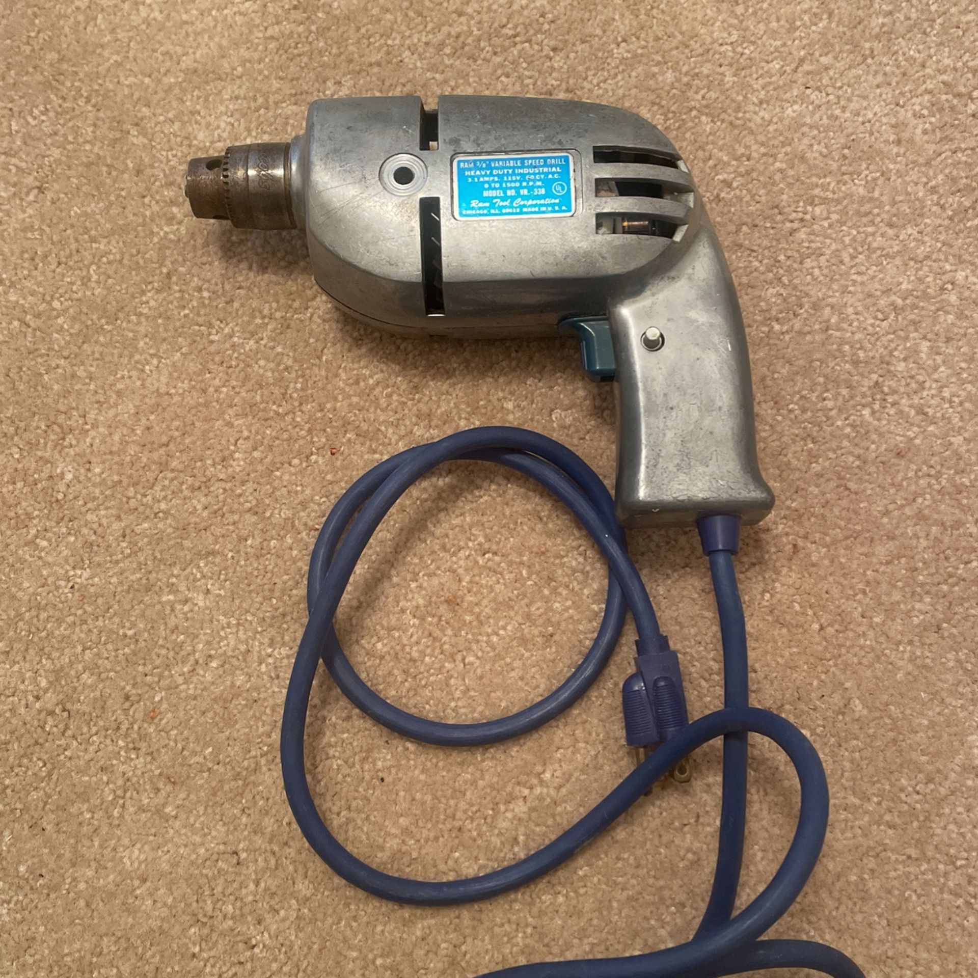 Ram 3/8” Variable Speed Drill