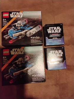 2 Lego Star Wars #75391 Captain Rex & 2 Star Wars Micro Galaxy Squadron series 9