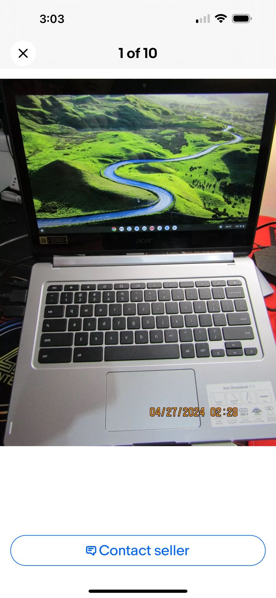 Acer Chromebook R 13 CB5-312T-K5X4 13.3" 4 GB Ram 32 GB Flash Latest ChromeOS