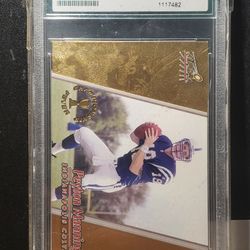 Peyton Manning Rookie Mint 9.5 1998 Aurora Championship Fever #22 Gold Panini Indianapolis Colts Denver Broncos